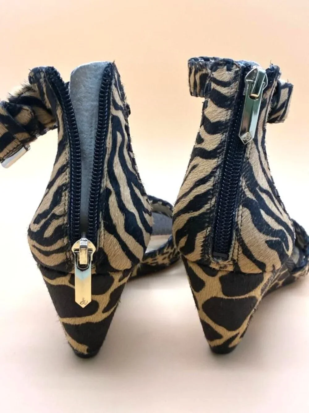 *EUC* Sam Edelman SILVIA Animal Print Wedge Sandals. Women's Size 7 M Leop